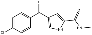 4-(4-氯苯甲酰基)-N-甲基-1H-吡咯-2-甲酰胺 结构式