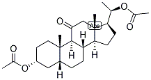 5-BETA-PREGNAN-3-ALPHA, 20-BETA-DIOL-11-ONE DIACETATE 结构式