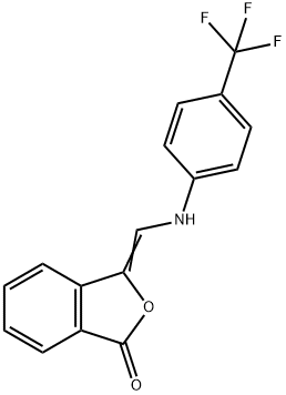 3-([4-(TRIFLUOROMETHYL)ANILINO]METHYLENE)-2-BENZOFURAN-1(3H)-ONE 结构式