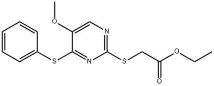 ETHYL 2-([5-METHOXY-4-(PHENYLSULFANYL)-2-PYRIMIDINYL]SULFANYL)ACETATE 结构式