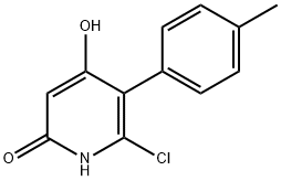6-CHLORO-5-(4-METHYLPHENYL)-2,4-PYRIDINEDIOL 结构式