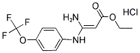 3-ETHOXY-3-OXO-1-[4-(TRIFLUOROMETHOXY)ANILINO]-1-PROPEN-1-AMINIUM CHLORIDE 结构式