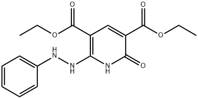 DIETHYL 2-HYDROXY-6-(2-PHENYLHYDRAZINO)-3,5-PYRIDINEDICARBOXYLATE 结构式