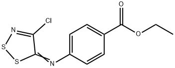 Ethyl 4-[(4-chloro-5H-1,2,3-dithiazol-5-yliden)amino]benzenecarboxylate 结构式
