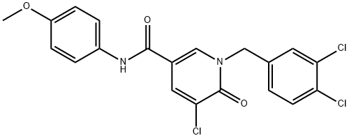 5-CHLORO-1-(3,4-DICHLOROBENZYL)-N-(4-METHOXYPHENYL)-6-OXO-1,6-DIHYDRO-3-PYRIDINECARBOXAMIDE 结构式