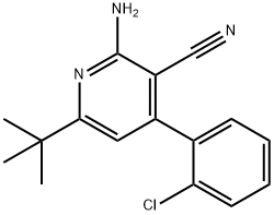 2-AMINO-6-(TERT-BUTYL)-4-(2-CHLOROPHENYL)NICOTINONITRILE 结构式