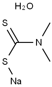 SODIUM DIMETHYLDITHIOCARBAMATE HYDRATE 结构式