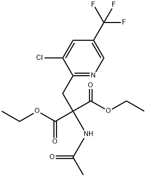 DIETHYL 2-(ACETYLAMINO)-2-([3-CHLORO-5-(TRIFLUOROMETHYL)-2-PYRIDINYL]METHYL)MALONATE 结构式