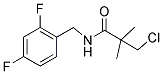 N1-(2,4-DIFLUOROBENZYL)-3-CHLORO-2,2-DIMETHYLPROPANAMIDE 结构式