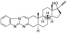 17-BETA-HYDROXY-17-ALPHA-ETHYNYL-5-ALPHA-ANDROSTANO[3,2-BETA]PYRIMIDO[1,2-ALPHA]BENZIMIDAZOLE 结构式