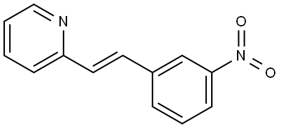 吡啶,2-[2-(3-硝基苯基)乙烯基]-,反式- 结构式
