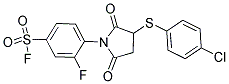 4-(3-[(4-CHLOROPHENYL)THIO]-2,5-DIOXOTETRAHYDRO-1H-PYRROL-1-YL)-3-FLUOROBENZENE-1-SULFONYL FLUORIDE 结构式