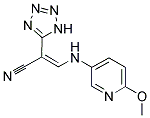 2-(2H-2,3,4,5-TETRAAZOLYL)-3-((6-METHOXY(3-PYRIDYL))AMINO)PROP-2-ENENITRILE 结构式