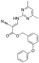 (3-PHENOXYPHENYL)METHYL 3-((4,6-DIMETHYLPYRIMIDIN-2-YL)AMINO)-2-NITRILOPROP-2-ENOATE 结构式