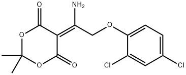 5-[1-AMINO-2-(2,4-DICHLOROPHENOXY)ETHYLIDENE]-2,2-DIMETHYL-1,3-DIOXANE-4,6-DIONE 结构式