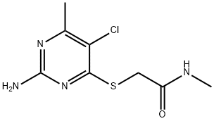 2-[(2-AMINO-5-CHLORO-6-METHYL-4-PYRIMIDINYL)SULFANYL]-N-METHYLACETAMIDE 结构式