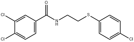 3,4-DICHLORO-N-(2-[(4-CHLOROPHENYL)SULFANYL]ETHYL)BENZENECARBOXAMIDE 结构式