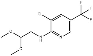 3-氯-N-(2,2-二甲氧基乙基)-5-(三氟甲基)吡啶-2-胺 结构式