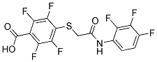 2,3,5,6-TETRAFLUORO-4-([2-OXO-2-(2,3,4-TRIFLUOROANILINO)ETHYL]THIO)BENZOIC ACID 结构式
