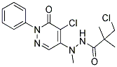 N'1-(5-CHLORO-6-OXO-1-PHENYL-1,6-DIHYDROPYRIDAZIN-4-YL)-N'1,2,2-TRIMETHYL-3-CHLOROPROPANOHYDRAZIDE 结构式