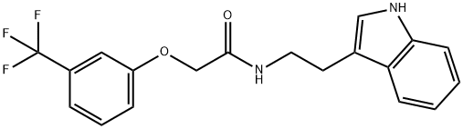N-(2-Indol-3-ylethyl)-2-(3-(trifluoromethyl)phenoxy)ethanamide 结构式