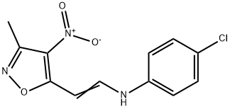 4-CHLORO-N-[2-(3-METHYL-4-NITRO-5-ISOXAZOLYL)VINYL]ANILINE 结构式