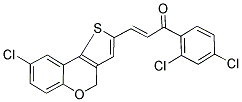 3-(8-CHLORO-4H-THIENO[3,2-C]CHROMEN-2-YL)-1-(2,4-DICHLOROPHENYL)PROP-2-EN-1-ONE 结构式