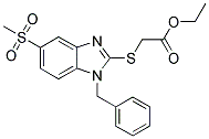 2-[[1-BENZYL-5-(METHYLSULPHONYL)-(1H)-BENZIMIDAZOL-2-YL]THIO]ACETIC ACID, ETHYL ESTER 结构式