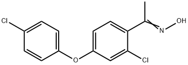 1-[2-CHLORO-4-(4-CHLOROPHENOXY)PHENYL]-1-ETHANONE OXIME 结构式