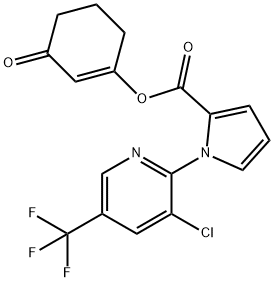 3-OXO-1-CYCLOHEXENYL 1-[3-CHLORO-5-(TRIFLUOROMETHYL)-2-PYRIDINYL]-1H-PYRROLE-2-CARBOXYLATE 结构式