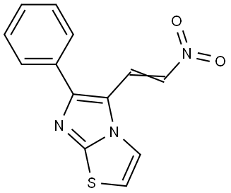 5-(2-Nitrovinyl)-6-phenylimidazo[2,1-b][1,3]thiazole 结构式