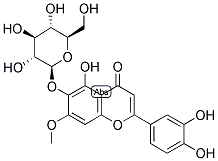 6-GLUCOSYL-7-METHOXY-5,3',4'-TRIHYDROXYFLAVONE 结构式