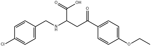2-[(4-CHLOROBENZYL)AMINO]-4-(4-ETHOXYPHENYL)-4-OXOBUTANOIC ACID 结构式