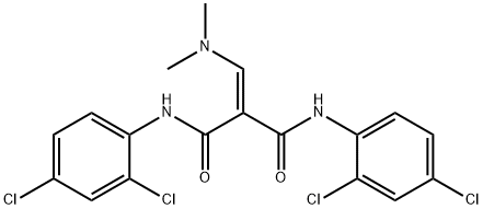 N1,N3-BIS(2,4-DICHLOROPHENYL)-2-[(DIMETHYLAMINO)METHYLENE]MALONAMIDE 结构式