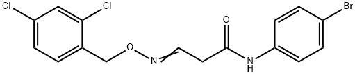 N-(4-BROMOPHENYL)-3-([(2,4-DICHLOROBENZYL)OXY]IMINO)PROPANAMIDE 结构式
