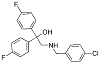 2-[(4-CHLOROBENZYL)AMINO]-1,1-BIS(4-FLUOROPHENYL)-1-ETHANOL 结构式