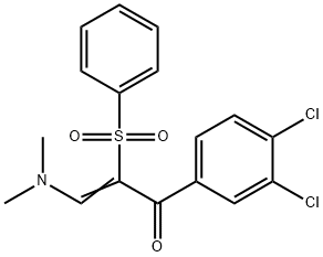 1-(3,4-DICHLOROPHENYL)-3-(DIMETHYLAMINO)-2-(PHENYLSULFONYL)-2-PROPEN-1-ONE 结构式