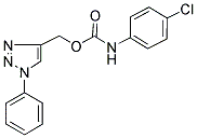(1-PHENYL-1H-1,2,3-TRIAZOL-4-YL)METHYL N-(4-CHLOROPHENYL)CARBAMATE 结构式