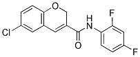 6-CHLORO-N-(2,4-DIFLUOROPHENYL)-2H-CHROMENE-3-CARBOXAMIDE 结构式