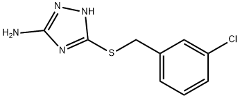 3-[(3-CHLOROBENZYL)SULFANYL]-1H-1,2,4-TRIAZOL-5-YLAMINE 结构式