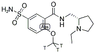 Sulpiride, (-)-[methoxy-3H]- 结构式