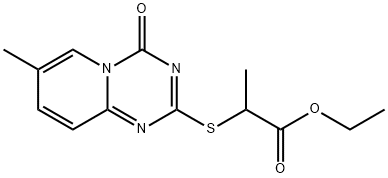 ETHYL 2-[(7-METHYL-4-OXO-4H-PYRIDO[1,2-A][1,3,5]TRIAZIN-2-YL)SULFANYL]PROPANOATE 结构式