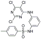 N1-(3-[(2,5,6-TRICHLOROPYRIMIDIN-4-YL)AMINO]PHENYL)-4-METHYLBENZENE-1-SULFONAMIDE 结构式