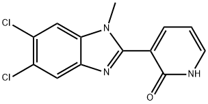 3-(5,6-DICHLORO-1-METHYL-1H-1,3-BENZIMIDAZOL-2-YL)-2(1H)-PYRIDINONE 结构式