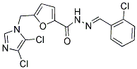 N'2-(2-CHLOROBENZYLIDENE)-5-[(4,5-DICHLORO-1H-IMIDAZOL-1-YL)METHYL]FURAN-2-CARBOHYDRAZIDE 结构式