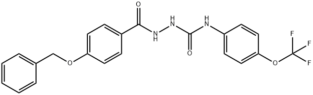 1-((4-(BENZYLOXY)PHENYL)CARBONYL)-4-(4-(TRIFLUOROMETHOXY)PHENYL)SEMICARBAZIDE 结构式