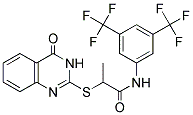 N-(3,5-BIS(TRIFLUOROMETHYL)PHENYL)-2-(4-OXO(3-HYDROQUINAZOLIN-2-YLTHIO))PROPANAMIDE 结构式