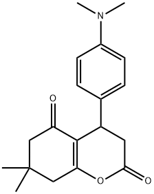 4-[4-(DIMETHYLAMINO)PHENYL]-7,7-DIMETHYL-4,6,7,8-TETRAHYDRO-2H-CHROMENE-2,5(3H)-DIONE 结构式