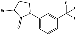 3-溴-1-[3-(三氟甲基)苯基]-2-吡咯烷酮 结构式
