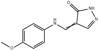 4-[(4-METHOXYANILINO)METHYLENE]-2,4-DIHYDRO-3H-PYRAZOL-3-ONE 结构式